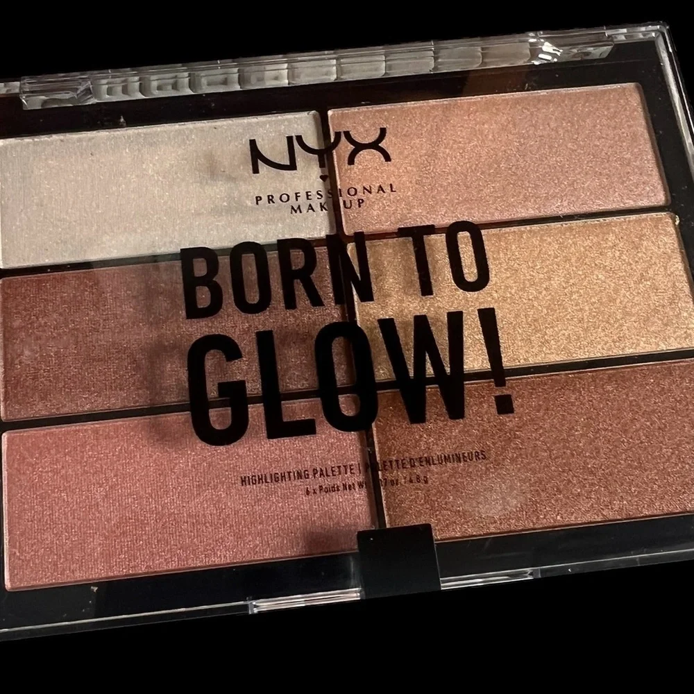 NYX Born to Glow Highlighting Palette 6 Shimmery Pearl Shades